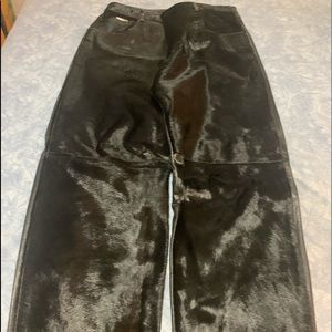 MENS REAL PONY SKIN AND LEATHER PANTS LIKE NEW CONDITION